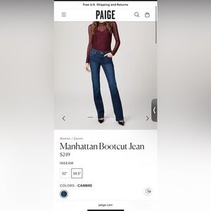 Paige Manhattan Bootcut Jean